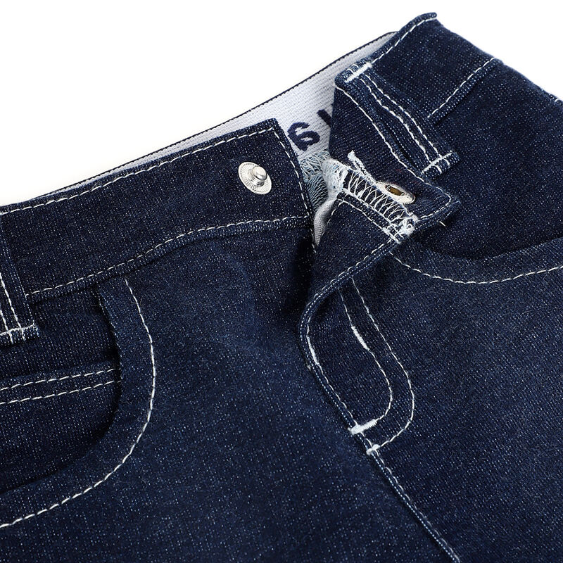 Boys Dark Blue Solid Long Trousers image number 3